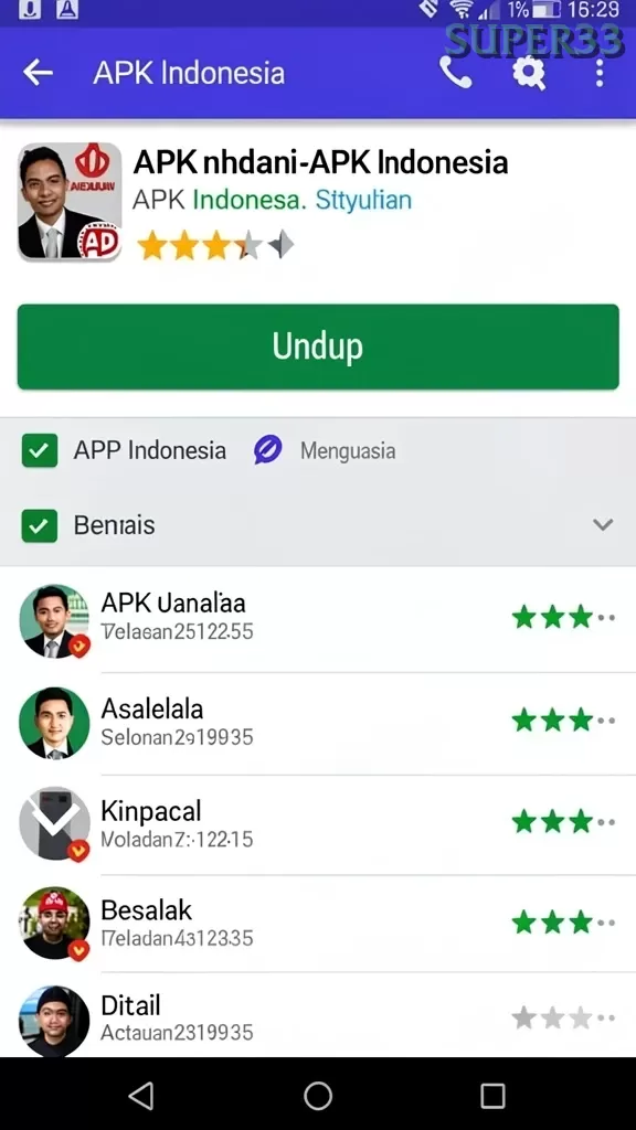 Cuplikan layar JKTWIN — menu navigasi