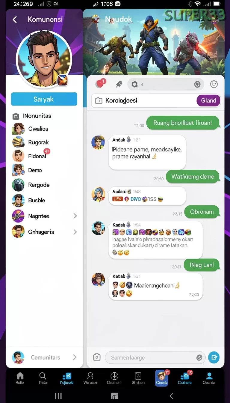 Cuplikan layar MARVRL77 — menu navigasi