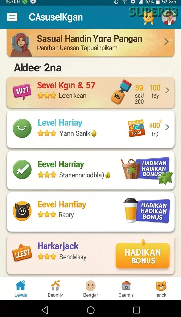 Cuplikan layar JP689 — halaman utama